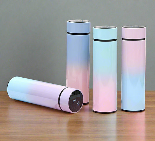 500ml stainless steel thermos with LED temperature display – leakproof, insulated bottle for hot and cold drinks