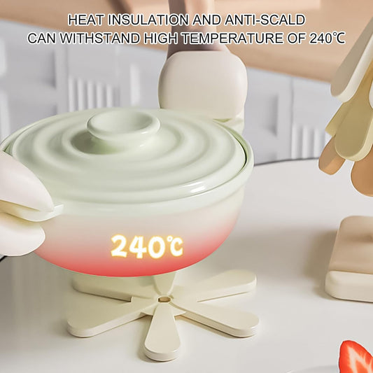 Soft Silicone Coasters in the Shape of Tree, 3 Decorating Coasters, Reusable Heat Resistant Placemats, for Home, Restaurant, Office and Bar (Round)