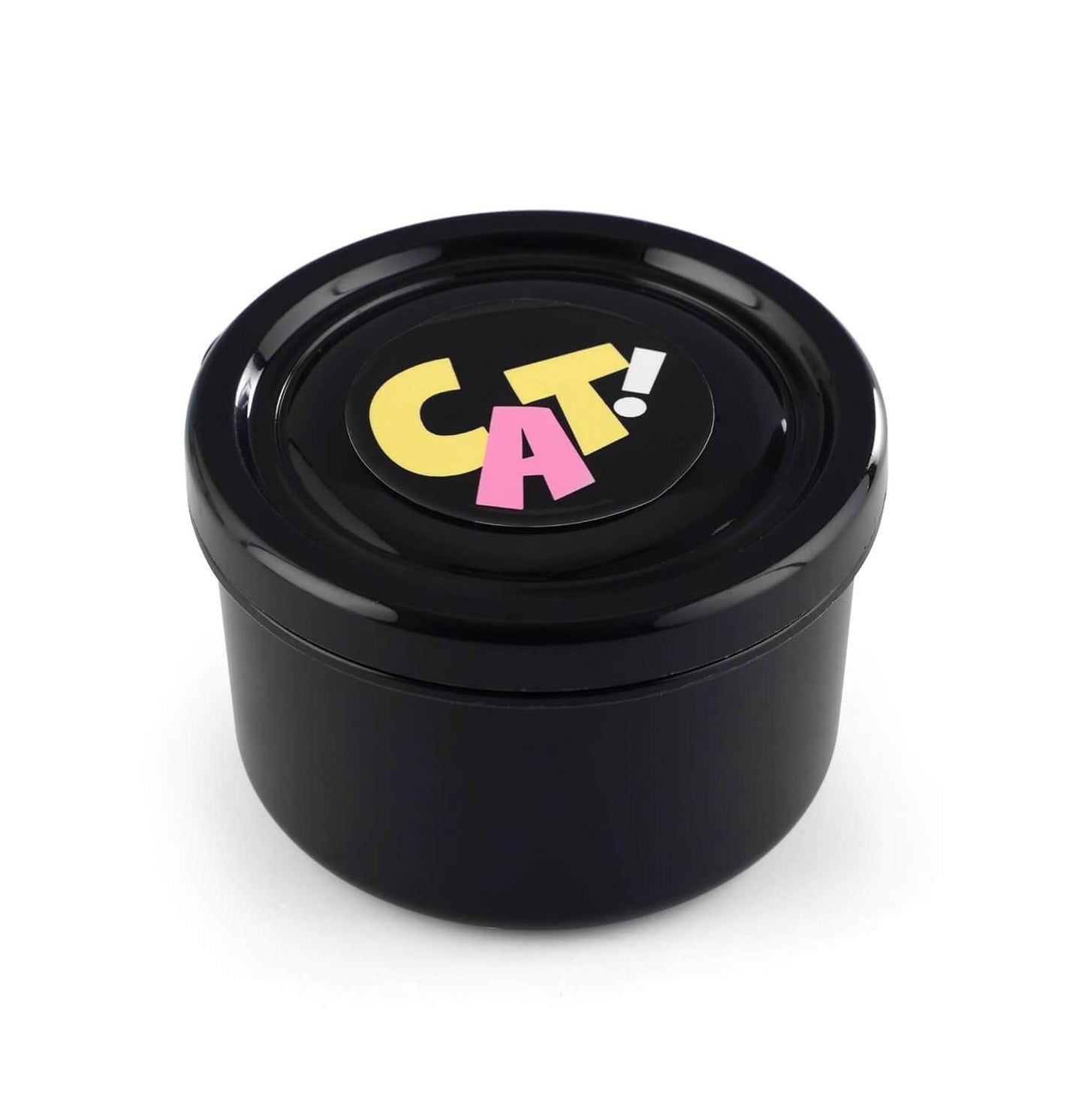 Close-up of 3D Cat Shaped Bento Lunch Box featuring a playful cat eye print on the lid – cute and fun design for kids and cat lovers