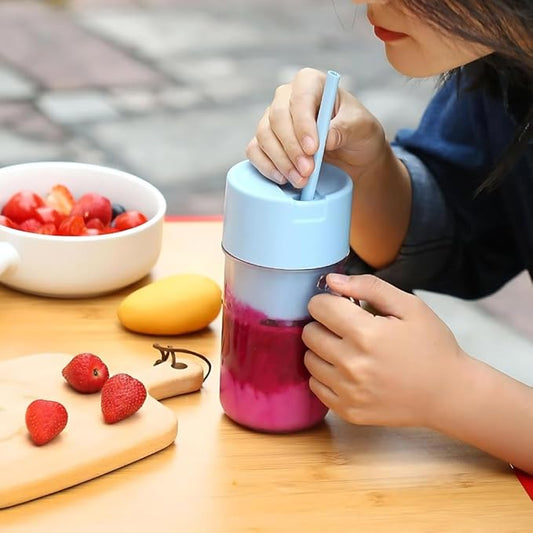 Portable Electric Blender – Multifunctional Juicer with Wireless Charging for Smoothies, Juices, Milkshakes & Ice Crushing