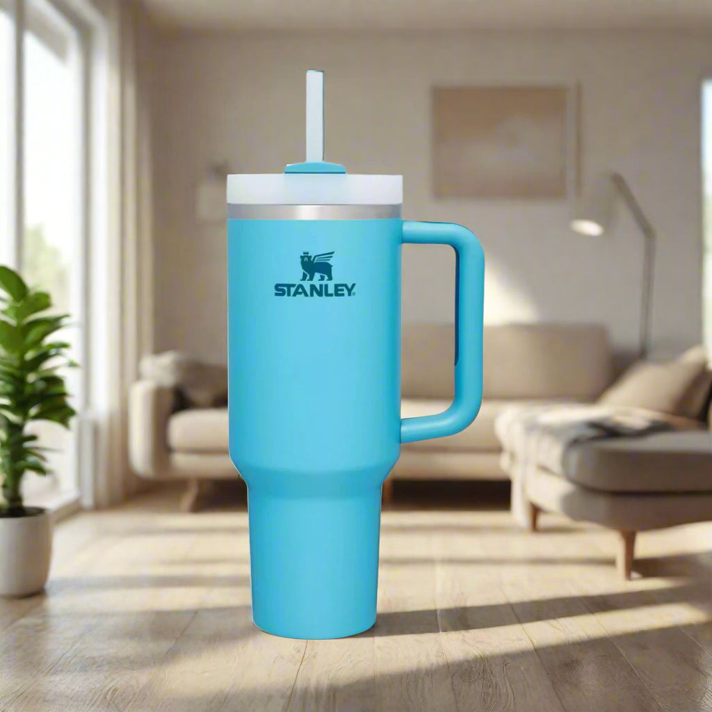 Travel-Friendly Stainless Steel Stanley Tumbler in Daily Use – Modern, Durable, and Insulated for Work, Home, or Outdoors