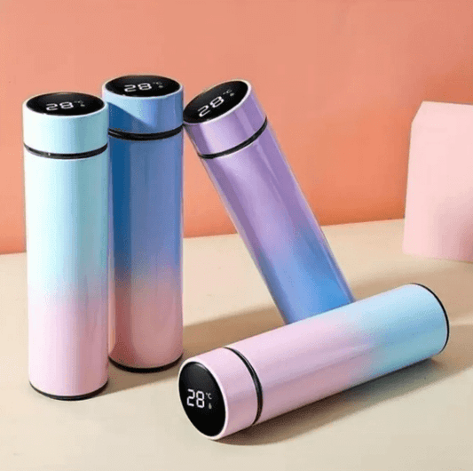 500ml stainless steel thermos with LED temperature display – leakproof, insulated bottle for hot and cold drinks