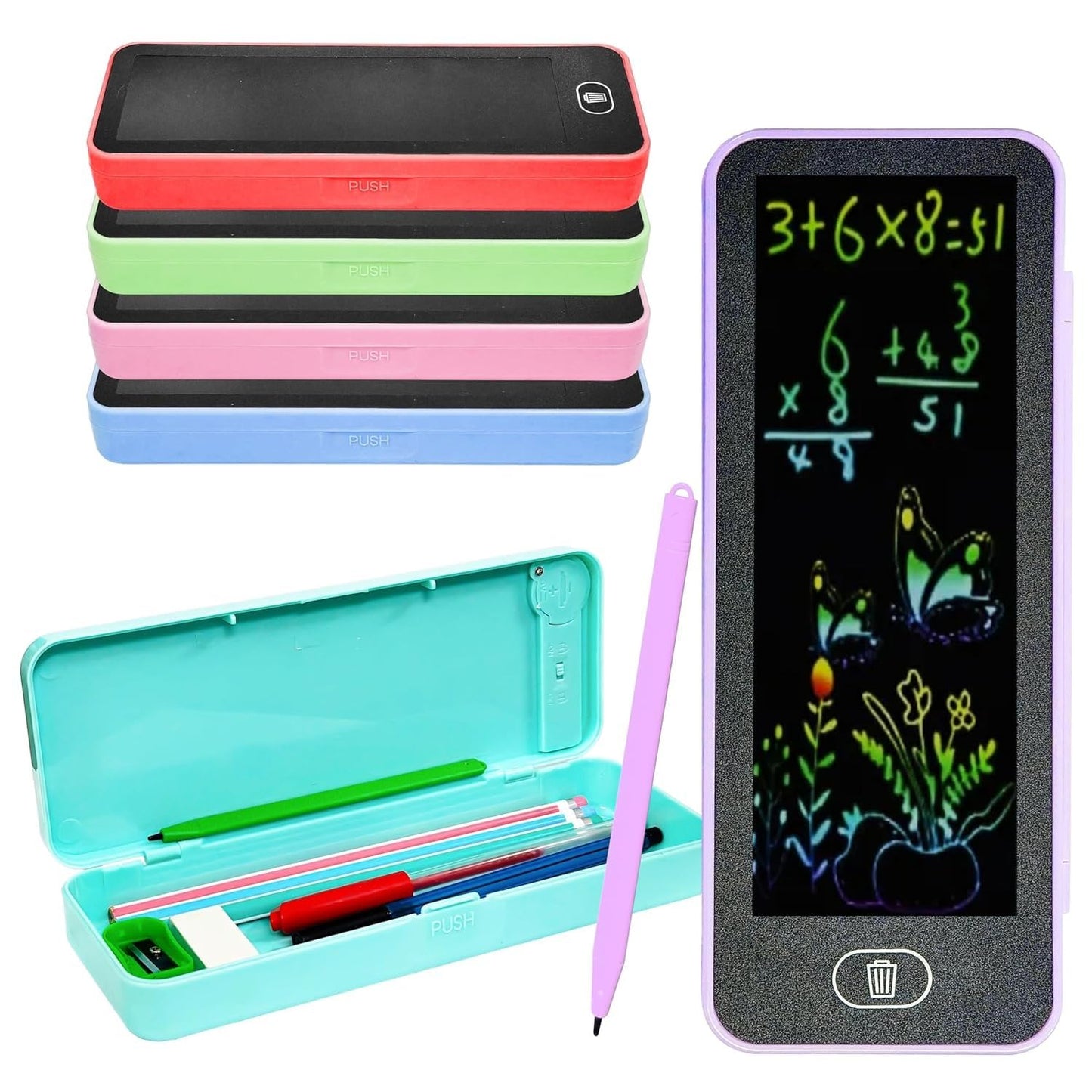 Magic LCD Pencil Box for Kids – Write, Erase & Organize in Style!