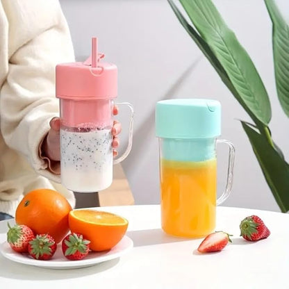 Portable Electric Blender – Multifunctional Juicer with Wireless Charging for Smoothies, Juices, Milkshakes & Ice Crushing