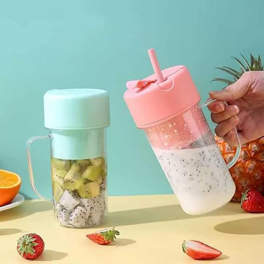 Portable Electric Blender – Multifunctional Juicer with Wireless Charging for Smoothies, Juices, Milkshakes & Ice Crushing